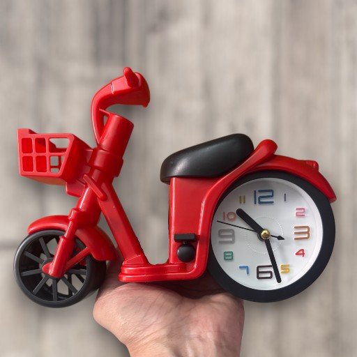Red Scooter Alarm Clock for Room Decor - Image 3
