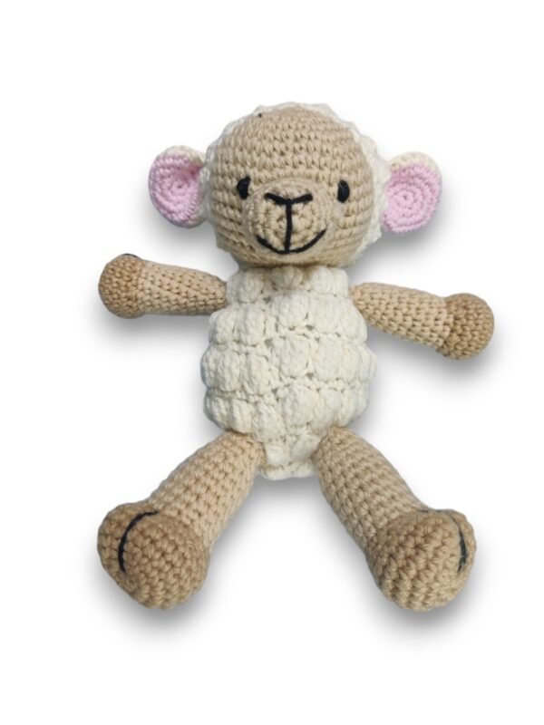 Handmade, Sheep Crochet Toy for Kid, Baby, Teens - 100% Cotton Yarn