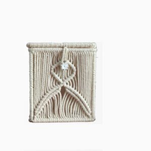 Macrame, Handmade Tissue Holder, White Color, with Free Tissue Box Inside